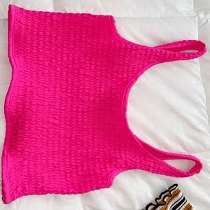 Hit pink crop top